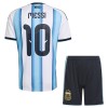 Fodboldsæt Argentina Messi 10 Hjemmebanetrøje VM 2026 TIL Børn