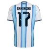 Fodboldsæt Argentina Garnacho 17 Hjemmebanetrøje VM 2026 TIL Børn