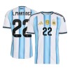 Fodboldtøj Argentina Lautaro Martinez 22 Hjemmebanetrøje VM 2026