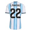 Fodboldtøj Argentina Lautaro Martinez 22 Hjemmebanetrøje VM 2026