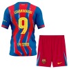 Fodboldsæt FC Barcelona Lewandowski 9 4.trøje 2025-26 TIL Børn