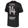 Fodboldtøj Paris Saint-Germain D. Doue 14 4.trøje Jordan 2025-26