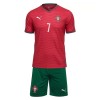 Fodboldsæt Portugal Ronaldo 7 Hjemmebanetrøje VM 2026 TIL Børn