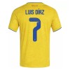 Fodboldtøj Colombia Luis Diaz 7 Hjemmebanetrøje VM 2026