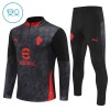 AC Milan Trænings Sweatshirt 2025-26 Kvart-Zip Sort TIL Børn