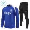 Chelsea Trænings Sweatshirt 2025-26 Kvart-Zip Blå TIL Børn