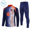 FC Barcelona Trænings Sweatshirt 2025-26 Kvart-Zip Blå TIL Børn