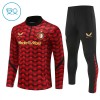 Feyenoord Rotterdam Trænings Sweatshirt 2025-26 Kvart-Zip Rød TIL Børn