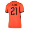 Fodboldtøj Holland Frenkie de Jong 21 Hjemmebanetrøje VM 2026