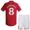 Fodboldsæt Manchester United B. Fernandes 8 Hjemmebanetrøje 2026-27 TIL Børn