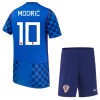 Fodboldsæt Kroatien Modrić 10 Udebanetrøje VM 2026 TIL Børn