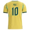 Fodboldsæt Brasilien Pele 10 Hjemmebanetrøje VM 2026 TIL Børn
