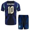 Fodboldsæt Brasilien Ronaldinho 10 Udebanetrøje VM 2026 TIL Børn