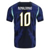 Fodboldsæt Brasilien Ronaldinho 10 Udebanetrøje VM 2026 TIL Børn