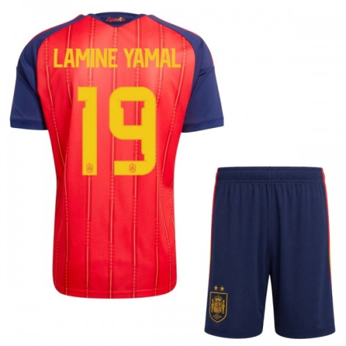 Fodboldsæt Spanien 2 Stars Lamine Yamal 19 Hjemmebanetrøje VM 2026 TIL Børn Fodboldsæt Spanien 2 Stars Lamine Yamal 19 Hjemmebanetrøje VM 2026 TIL Børn