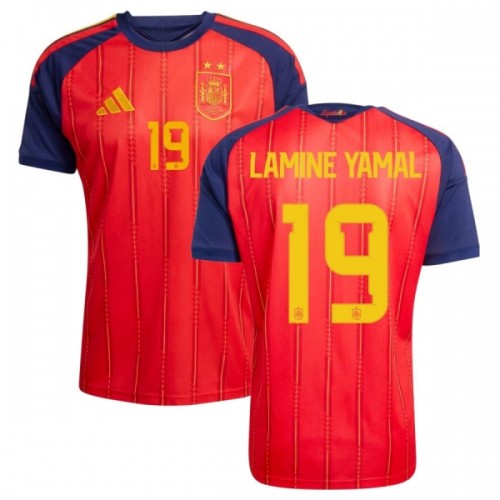 Fodboldtøj Spanien 2 Stars Lamine Yamal 19 Hjemmebanetrøje VM 2026 Fodboldtøj Spanien 2 Stars Lamine Yamal 19 Hjemmebanetrøje VM 2026