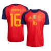 Fodboldtøj Spanien 2 Stars Rodrigo 16 Hjemmebanetrøje VM 2026 Fodboldtøj Spanien 2 Stars Rodrigo 16 Hjemmebanetrøje VM 2026