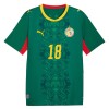 Fodboldtøj Senegal Sarr 18 Udebanetrøje VM 2026