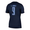 Fodboldtøj Uruguay Luis Suarez 9 Udebanetrøje VM 2026 Fodboldtøj Uruguay Luis Suarez 9 Udebanetrøje VM 2026