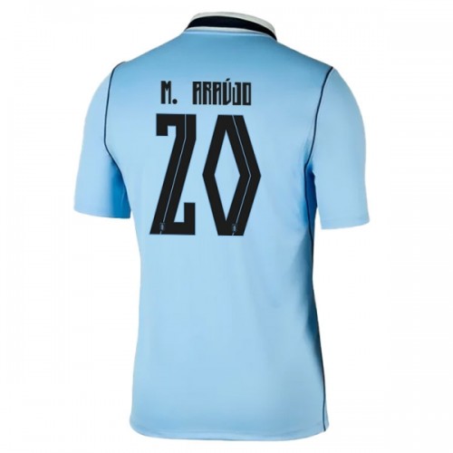 Fodboldtøj Uruguay Maximiliano Araujo 20 Hjemmebanetrøje VM 2026 Fodboldtøj Uruguay Maximiliano Araujo 20 Hjemmebanetrøje VM 2026