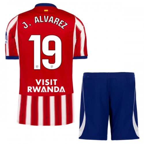 Fodboldsæt Atlético Madrid J. Alvarez 19 Hjemmebanetrøje 2026-27 TIL Børn Fodboldsæt Atlético Madrid J. Alvarez 19 Hjemmebanetrøje 2026-27 TIL Børn