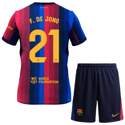 Fodboldsæt FC Barcelona Frenkie de Jong 21 Hjemmebanetrøje 2026-27 TIL Børn Fodboldsæt FC Barcelona Frenkie de Jong 21 Hjemmebanetrøje 2026-27 TIL Børn