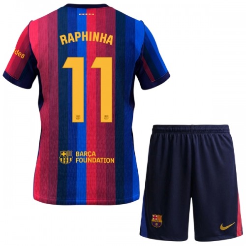Fodboldsæt FC Barcelona Raphinha 11 Hjemmebanetrøje 2026-27 TIL Børn Fodboldsæt FC Barcelona Raphinha 11 Hjemmebanetrøje 2026-27 TIL Børn