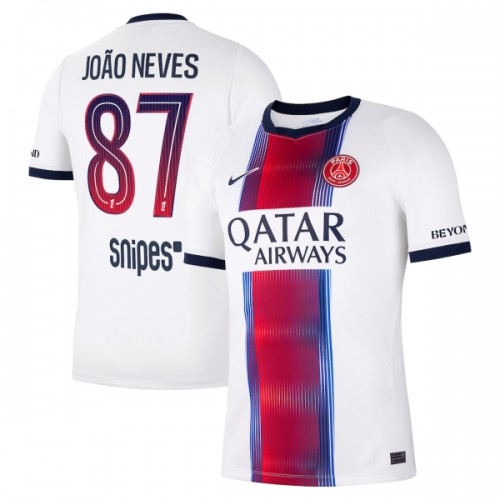 Fodboldtøj Paris Saint-Germain Joao Neves 87 Udebanetrøje 2026-27 Fodboldtøj Paris Saint-Germain Joao Neves 87 Udebanetrøje 2026-27