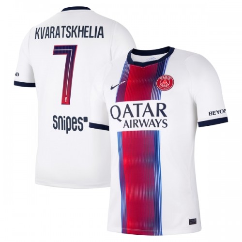 Fodboldtøj Paris Saint-Germain Kvaratskhelia 7 Udebanetrøje 2026-27 Fodboldtøj Paris Saint-Germain Kvaratskhelia 7 Udebanetrøje 2026-27