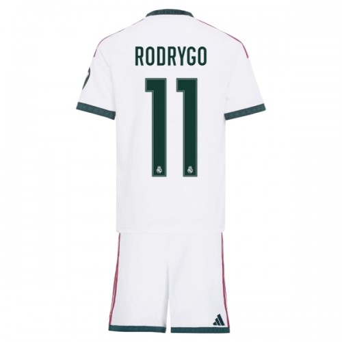 Fodboldsæt Real Madrid Rodrygo 11 Hjemmebanetrøje 2026-27 TIL Børn Fodboldsæt Real Madrid Rodrygo 11 Hjemmebanetrøje 2026-27 TIL Børn