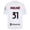 Fodboldtøj AC Milan Pavlovic 31 Udebanetrøje 2026-27 Fodboldtøj AC Milan Pavlovic 31 Udebanetrøje 2026-27
