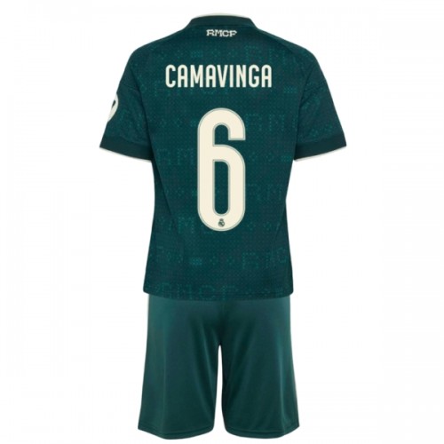 Fodboldsæt Real Madrid Camavinga 6 Udebanetrøje 2026-27 TIL Børn Fodboldsæt Real Madrid Camavinga 6 Udebanetrøje 2026-27 TIL Børn