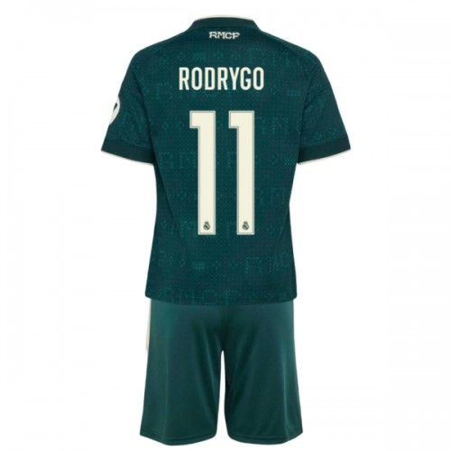 Fodboldsæt Real Madrid Rodrygo 11 Udebanetrøje 2026-27 TIL Børn Fodboldsæt Real Madrid Rodrygo 11 Udebanetrøje 2026-27 TIL Børn