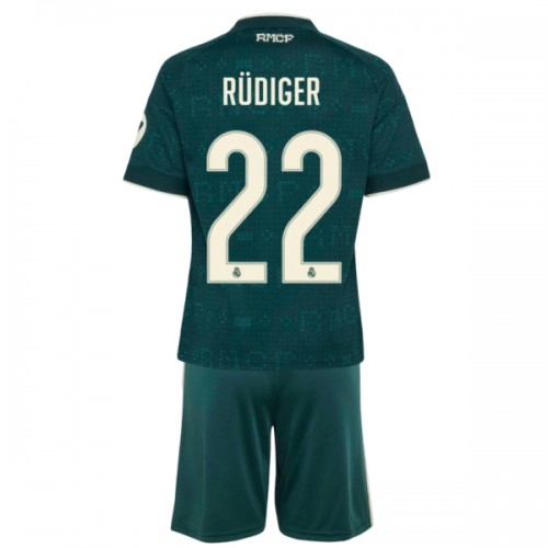 Fodboldsæt Real Madrid Rudiger 22 Udebanetrøje 2026-27 TIL Børn Fodboldsæt Real Madrid Rudiger 22 Udebanetrøje 2026-27 TIL Børn