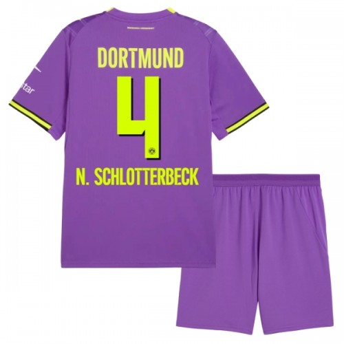 Fodboldsæt Borussia Dortmund N. Schlotterbeck 4 Tredjetrøje 2026-27 TIL Børn Fodboldsæt Borussia Dortmund N. Schlotterbeck 4 Tredjetrøje 2026-27 TIL Børn