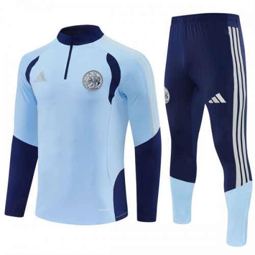 Ajax Trænings Sweatshirt 2026-27 Kvart-Zip Blå Ajax Trænings Sweatshirt 2026-27 Kvart-Zip Blå