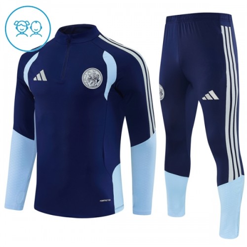 Ajax Trænings Sweatshirt 2026-27 Kvart-Zip Blå TIL Børn Ajax Trænings Sweatshirt 2026-27 Kvart-Zip Blå TIL Børn