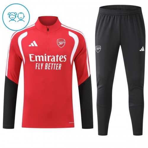 Arsenal Trænings Sweatshirt 2026-27 Kvart-Zip Rød TIL Børn Arsenal Trænings Sweatshirt 2026-27 Kvart-Zip Rød TIL Børn
