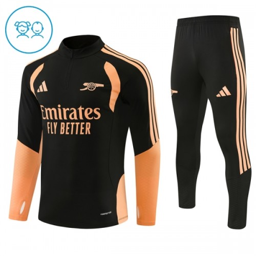 Arsenal Trænings Sweatshirt 2026-27 Kvart-Zip Sort TIL Børn Arsenal Trænings Sweatshirt 2026-27 Kvart-Zip Sort TIL Børn