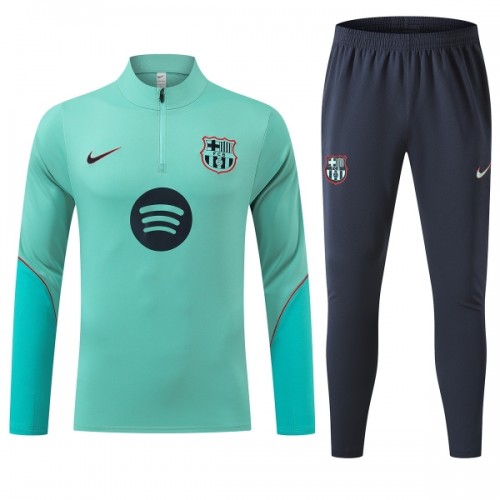 Barcelona Trænings Sweatshirt 2026-27 Kvart-Zip Grøn Barcelona Trænings Sweatshirt 2026-27 Kvart-Zip Grøn