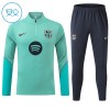 Barcelona Trænings Sweatshirt 2026-27 Kvart-Zip Grøn TIL Børn Barcelona Trænings Sweatshirt 2026-27 Kvart-Zip Grøn TIL Børn