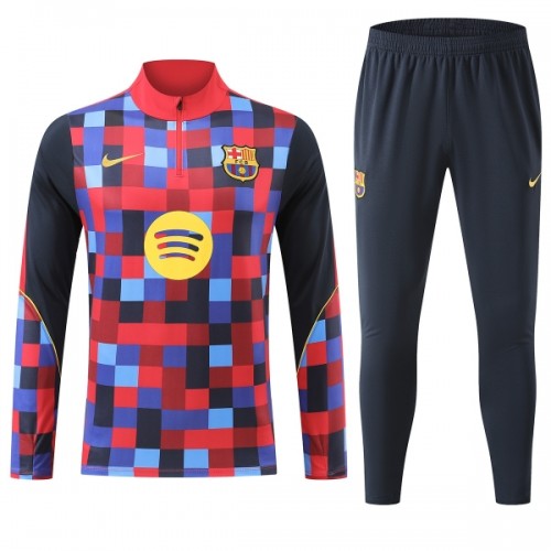 Barcelona Trænings Sweatshirt 2026-27 Kvart-Zip Rød Barcelona Trænings Sweatshirt 2026-27 Kvart-Zip Rød