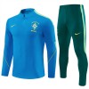 Brasilien Trænings Sweatshirt 2026-27 Kvart-Zip Blå Brasilien Trænings Sweatshirt 2026-27 Kvart-Zip Blå