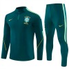 Brasilien Trænings Sweatshirt 2026-27 Kvart-Zip Grøn Brasilien Trænings Sweatshirt 2026-27 Kvart-Zip Grøn