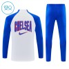 Chelsea Trænings Sweatshirt 2026-27 Kvart-Zip Hvid TIL Børn