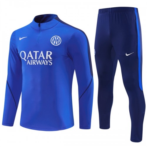 Inter Milan Trænings Sweatshirt 2026-27 Kvart-Zip Blå Inter Milan Trænings Sweatshirt 2026-27 Kvart-Zip Blå