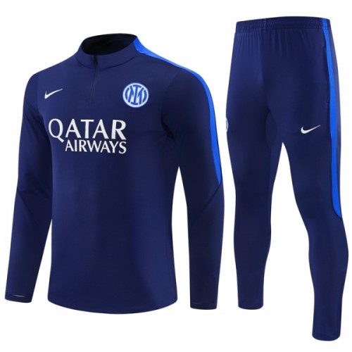 Inter Milan Trænings Sweatshirt 2026-27 Kvart-Zip Blå Inter Milan Trænings Sweatshirt 2026-27 Kvart-Zip Blå