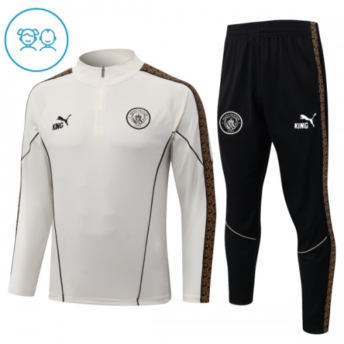 Manchester City Trænings Sweatshirt 2026-27 Kvart-Zip Grå TIL Børn Manchester City Trænings Sweatshirt 2026-27 Kvart-Zip Grå TIL Børn