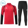 Manchester United Trænings Sweatshirt 2026-27 Kvart-Zip Rød TIL Børn Manchester United Trænings Sweatshirt 2026-27 Kvart-Zip Rød TIL Børn