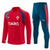 Portugal Trænings Sweatshirt 2026-27 Kvart-Zip Rød Portugal Trænings Sweatshirt 2026-27 Kvart-Zip Rød